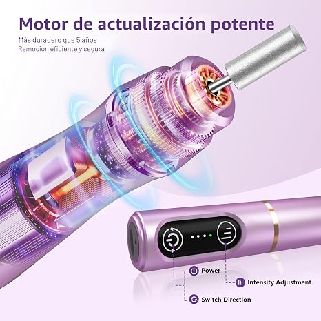 TUOBEO, Kit de lima eléctrico inalámbrico para uñas - vista 1